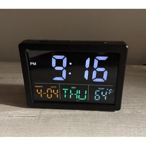 New Digital Alarm Clock, 5.5" Large LED Time Display, Adjustable Alarm Volume - Picture 1 of 2